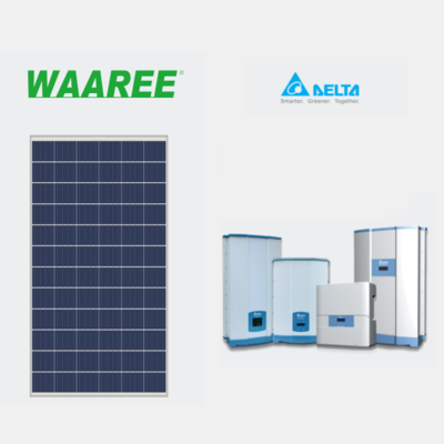 Solar Combo Waaree Solar Panels &amp; Delta Solar Inverter