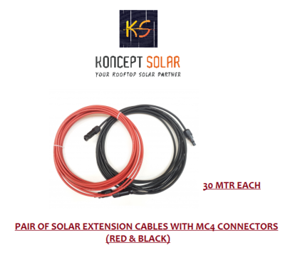 30 Mtr Solar DC Extension Wire 4.0 Sq mm with MC4 Connectors