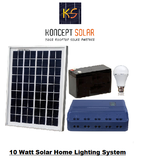 10 Watt Solar Home Lighting System for Villages and Small Houses