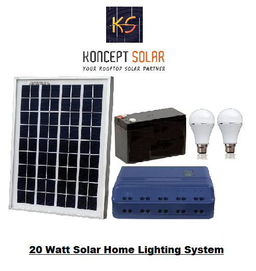 20 Watt Solar Home Lighting System for Villages and Small Houses