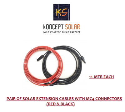 15 Mtr Solar DC Extension Wire 4.0 Sq mm with MC4 Connectors