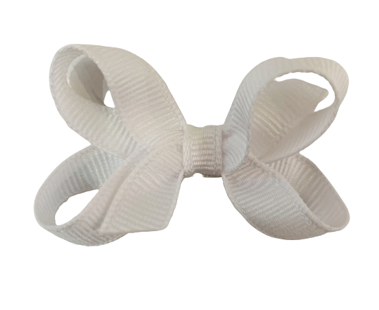 Stage 1 Grosgrain Bows, Color: White