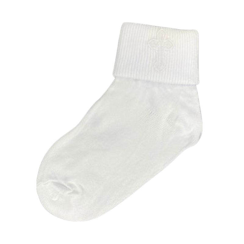 Christening Socks with Cross