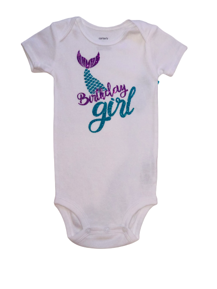 Mermaid Birthday Girl , Size: 12m Onesie