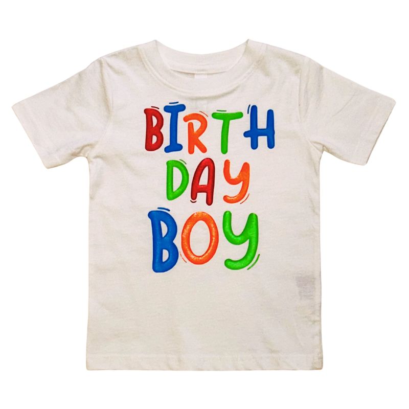 Birthday Boy Primary Colors Short Sleeve 