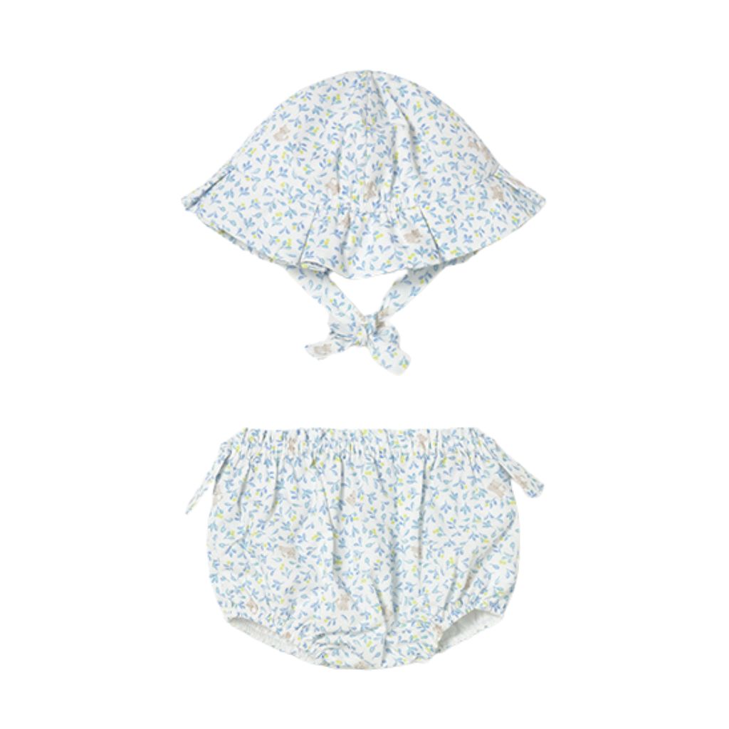 Lagoon Diaper Cover and Hat Set