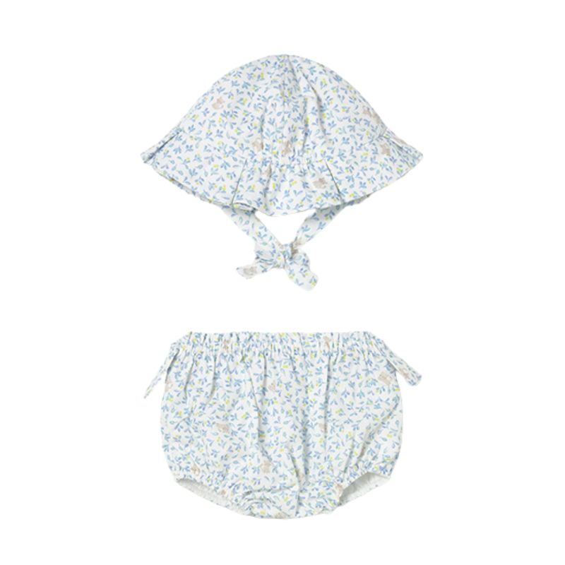 Lagoon Diaper Cover and Hat Set
