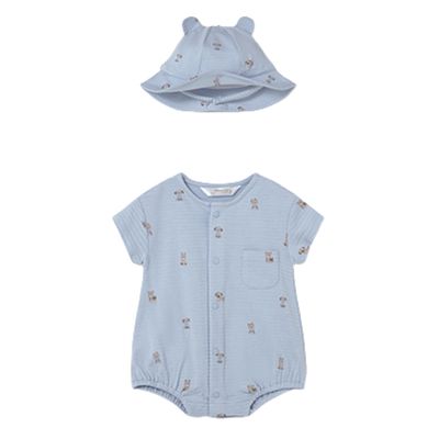 Sky Puppy Romper and Hat