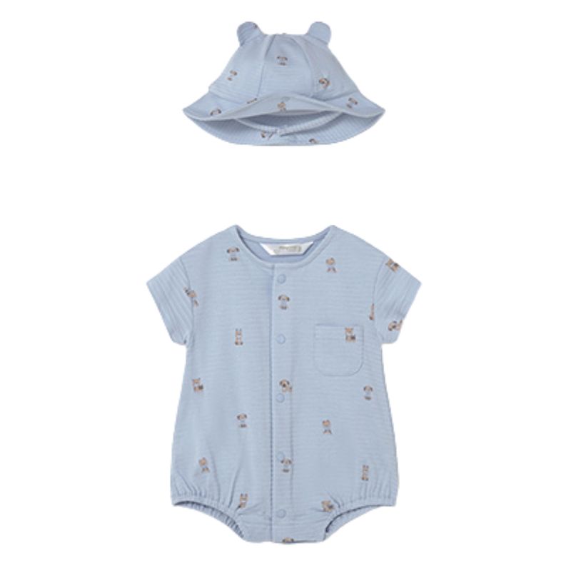 Sky Puppy Romper and Hat