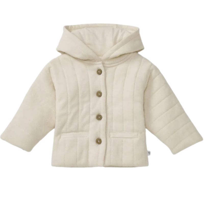 Oat Organic Cotton Quilted Bee Baby Jacket