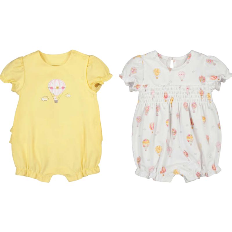 Yellow or Floral Short Romper