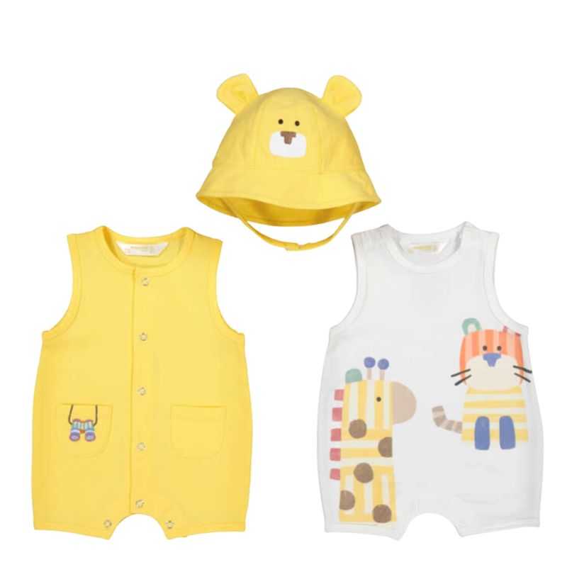 Yellow Onesies Set with Hat