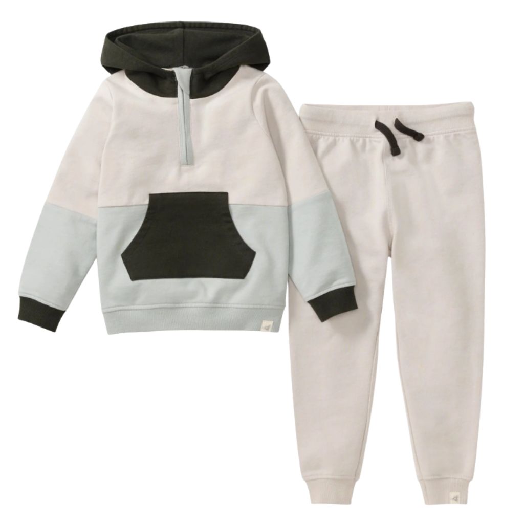 Color Blocked Sweatshirt &amp; Pants Set Bobcat