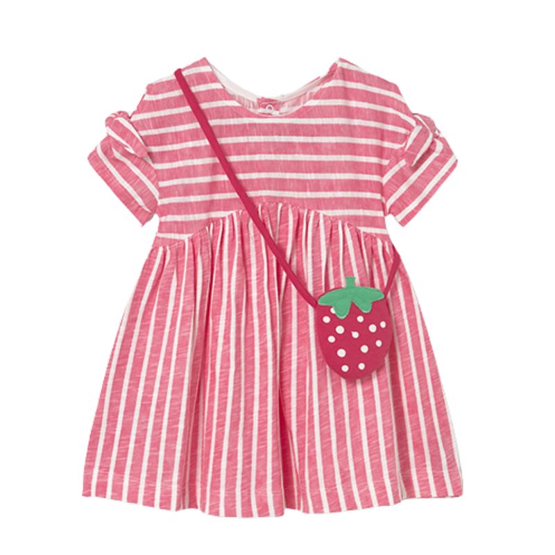 Pink Stripped Strawberry Purse Dress