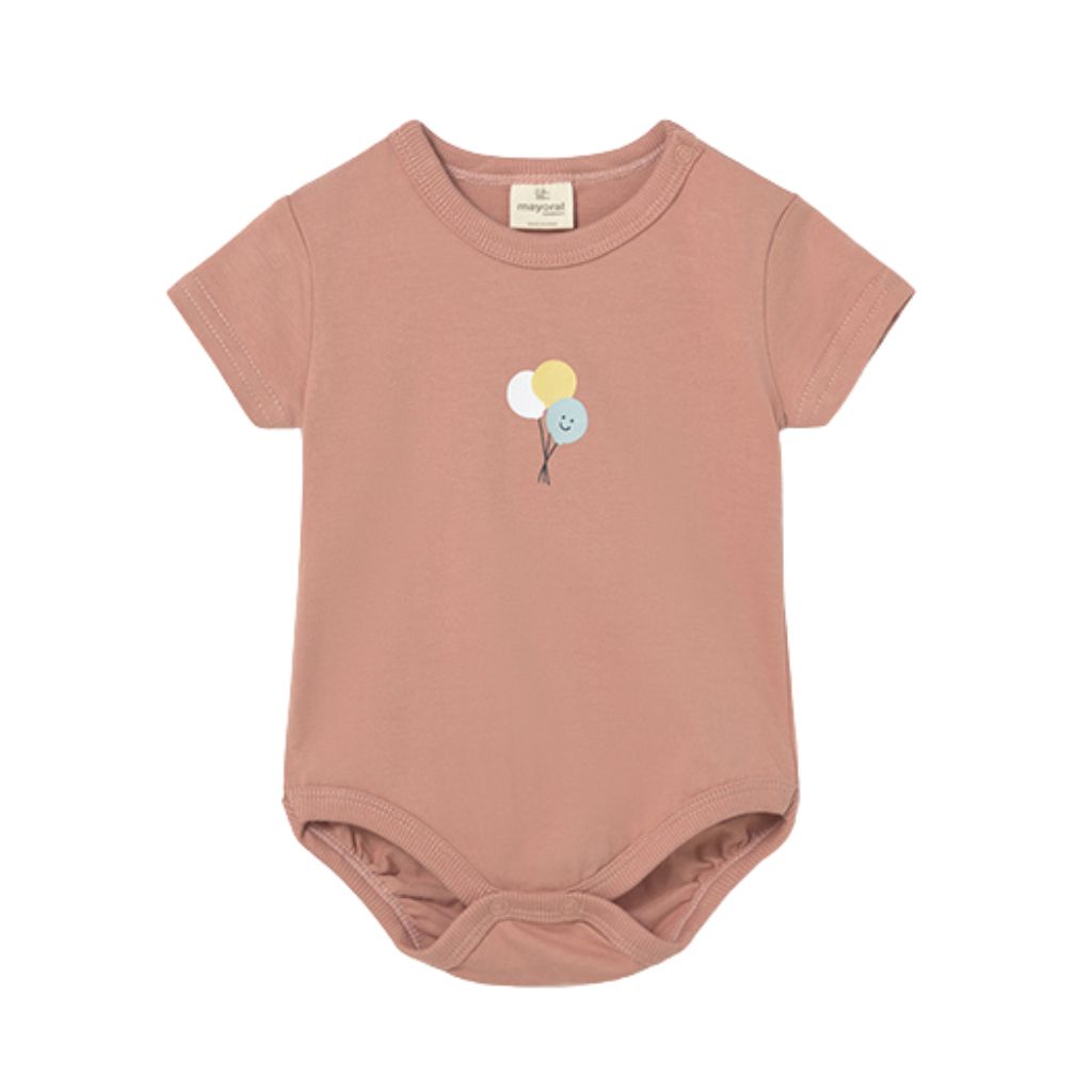 Short Sleeve Onesie, Color: Balloons, Size: 1-2 (0-3m)