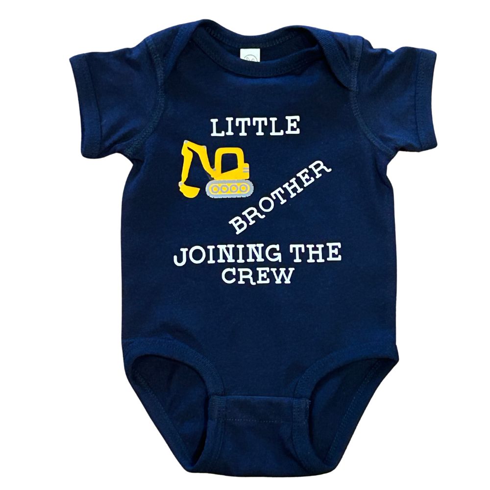 Little Brother Joining the Crew Short Sleeve Onesie