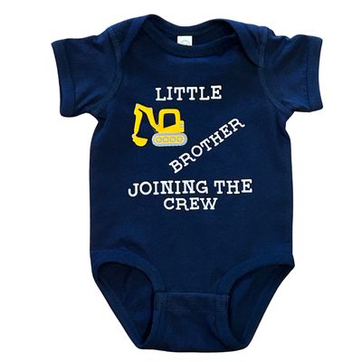 Little Brother Joining the Crew Short Sleeve Onesie