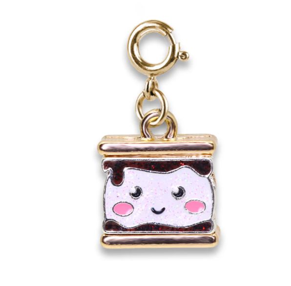 Gold Glitter Smore Charm