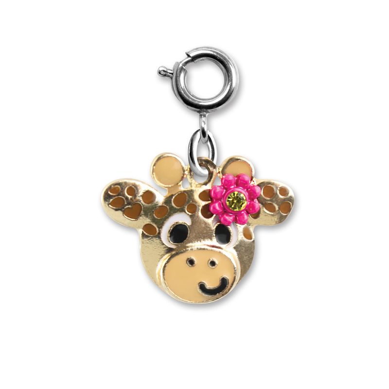 Gold Flower Giraffe Charm