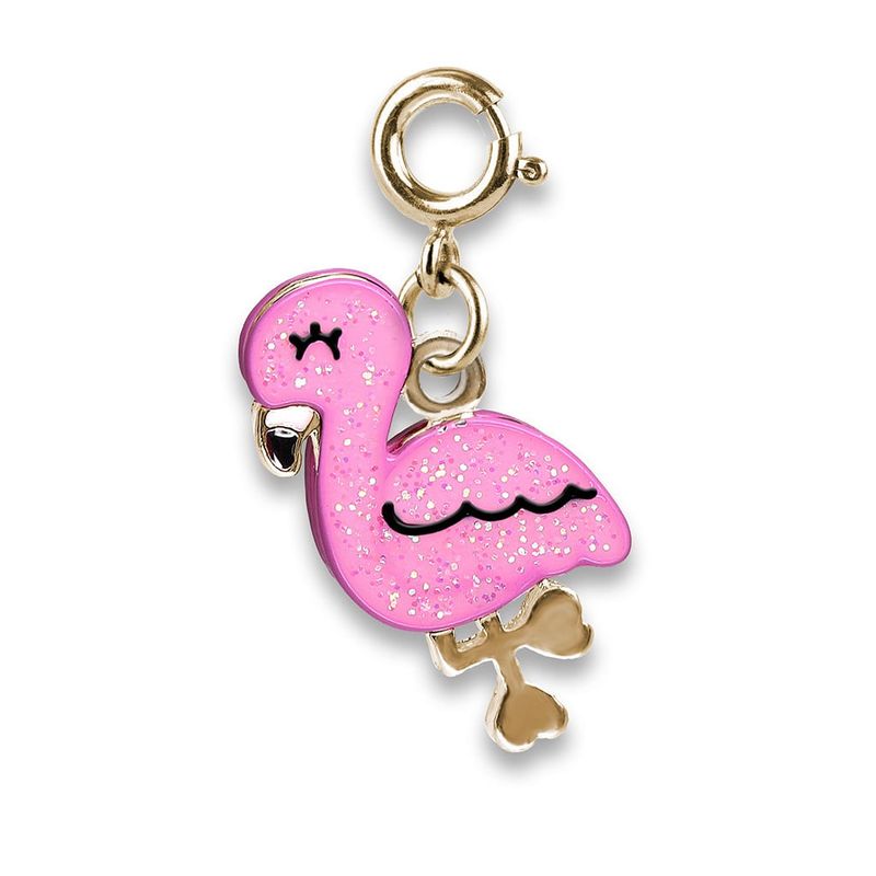 Gold Glitter Flamingo Charm Gold Glitter Flamingo Charm