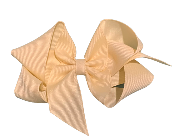 Cream Big (5in) Grosgrain Bow