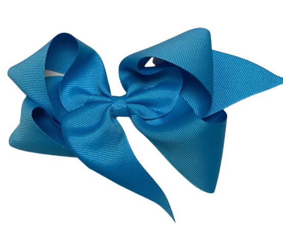 Island Blue Giant (7in) Grosgrain Bow