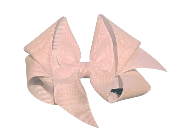 White Big (5in) Diamond Dust Grosgrain