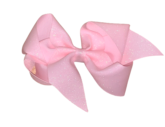 Light Pink Big (5in) Diamond Dust Grosgrain