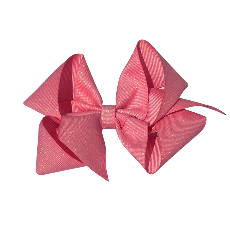 Shocking Pink Big (5in) Big Diamond Dust Grosgrain
