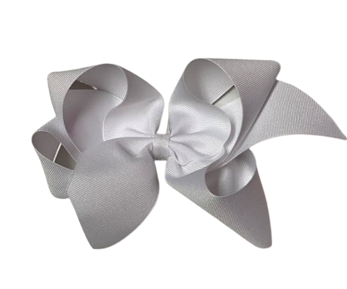 White Giant (7in) Grosgrain Bow
