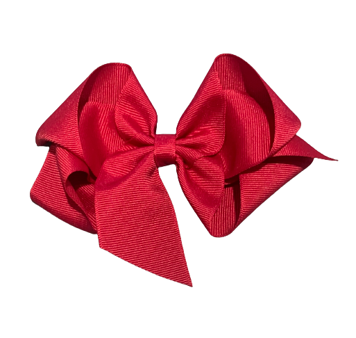 Red Big (5in) Grosgrain Bow