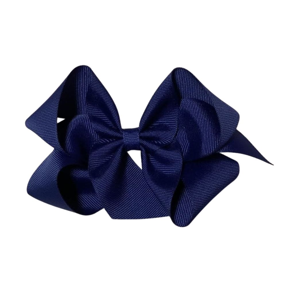 Navy Big (5in) Grosgrain Bow