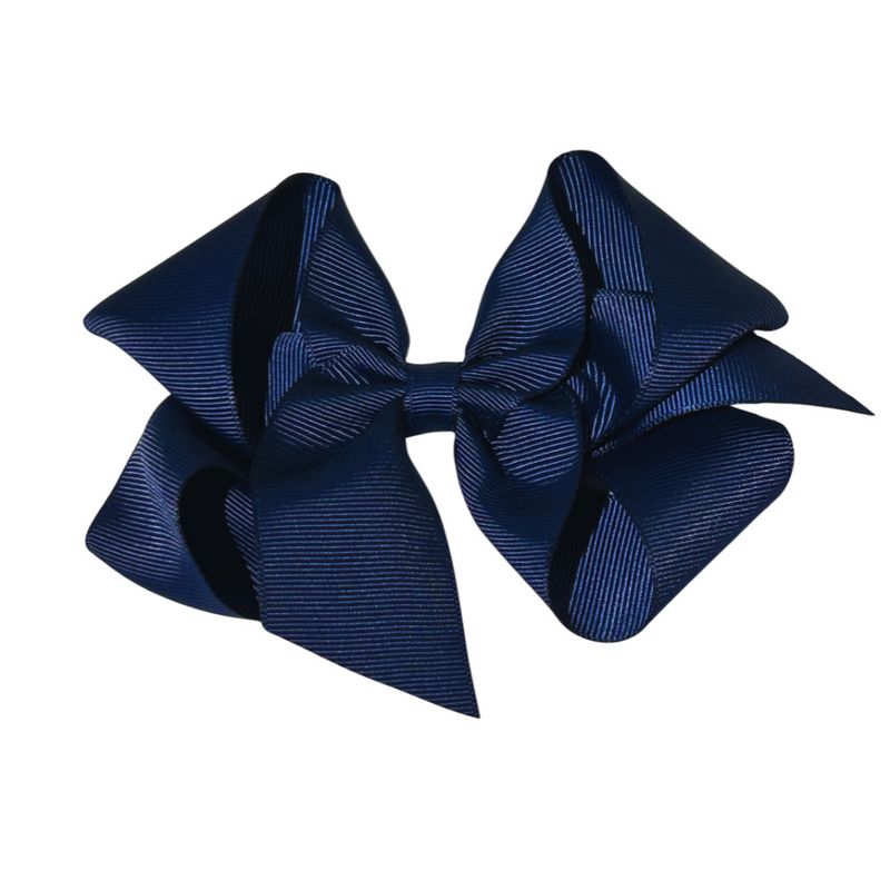 Navy Big (5in) Grosgrain Bow
