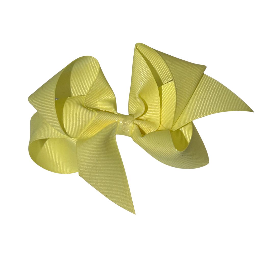 Light Yellow Big (5in) Diamond Dust Grosgrain