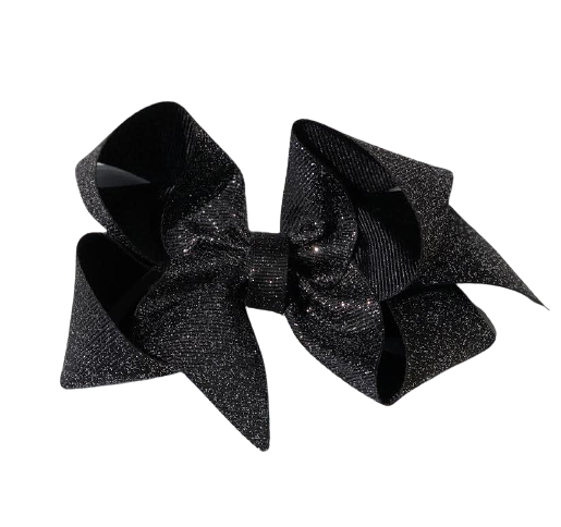Black Big (5in) Big Diamond Dust Grosgrain