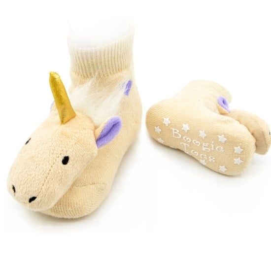 Golden Unicorn Rattle Socks 0-12m