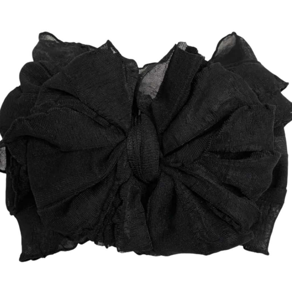 Black Ruffled Headband