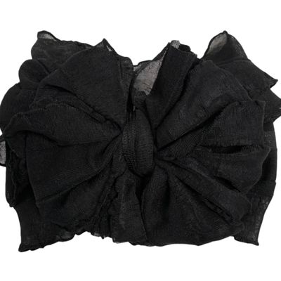 Black Ruffled Headband