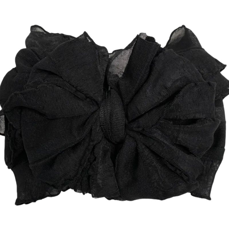 Black Ruffled Headband