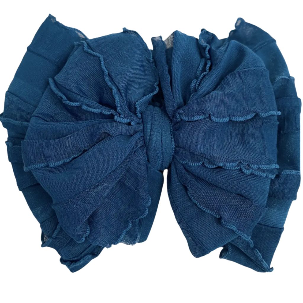Teal Ruffled Headband