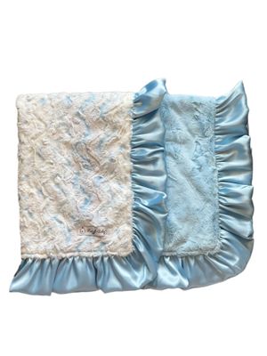 Baby Blue Owl Double Plush Blanket Baby Blue Owl Double Plush Blanket