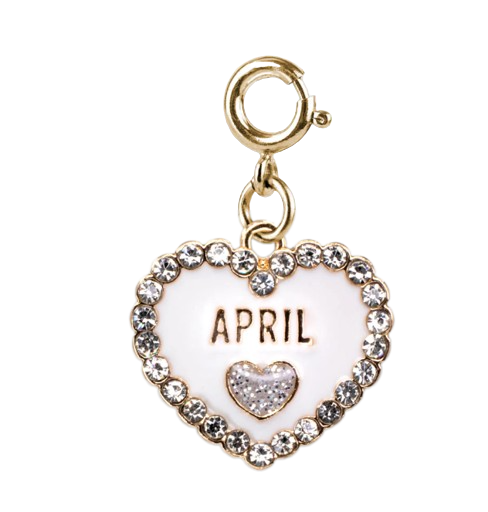 Gold April Birthstone Charm