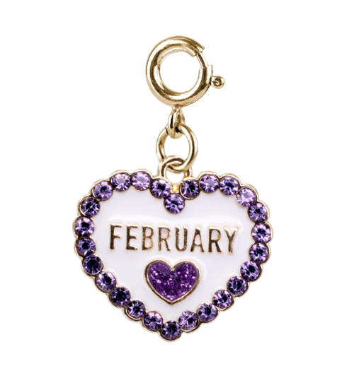 Gold February Birthstone Charm