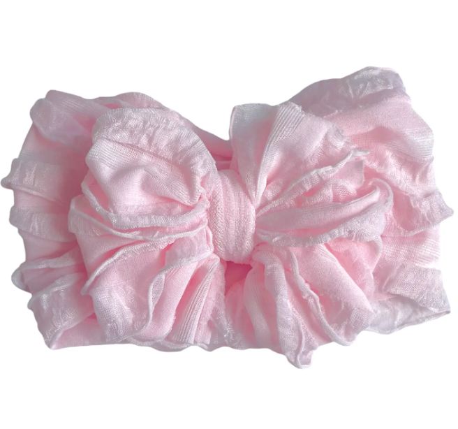 Perfect Pink Ruffled Headband
