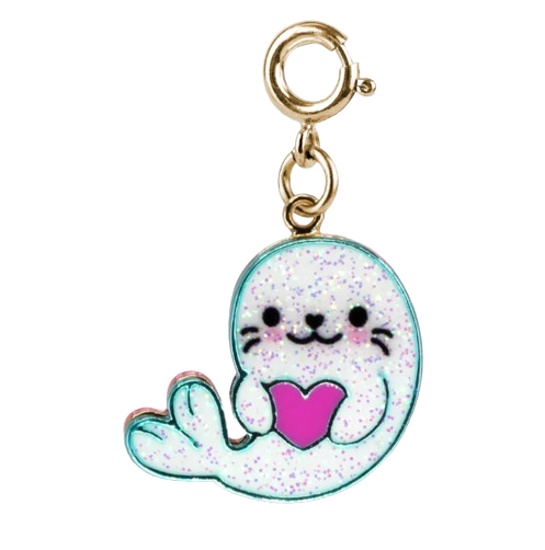 Gold Glitter Seal Charm