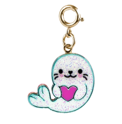 Gold Glitter Seal Charm