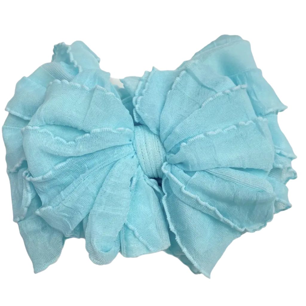 Aqua Ruffled Headband