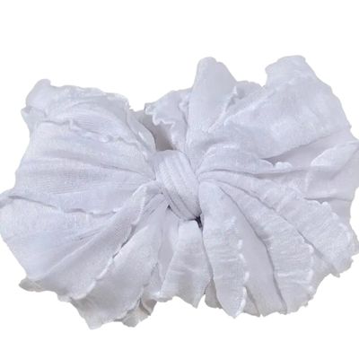 White Ruffled Headband