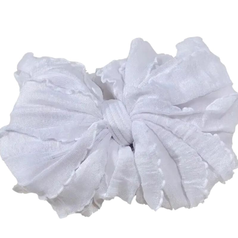 White Ruffled Headband