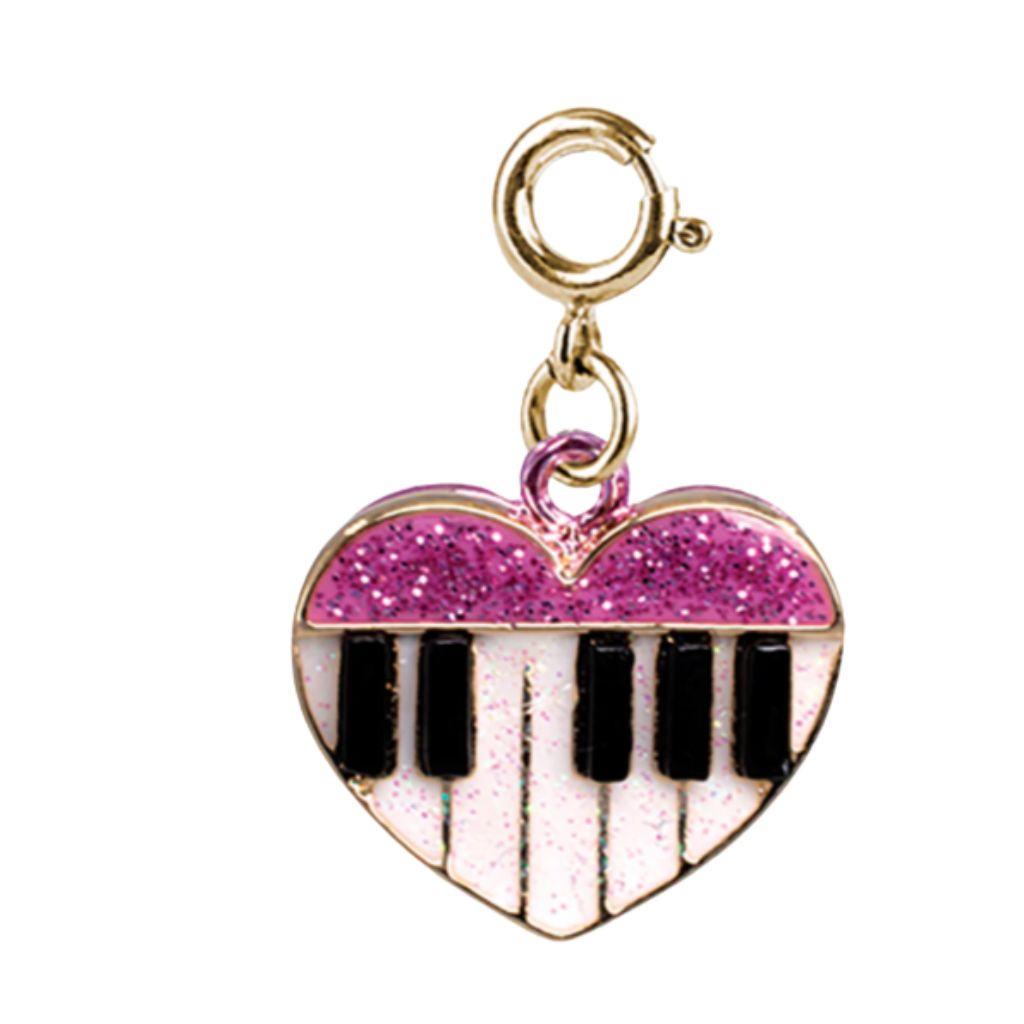 Gold Glitter Piano Charm